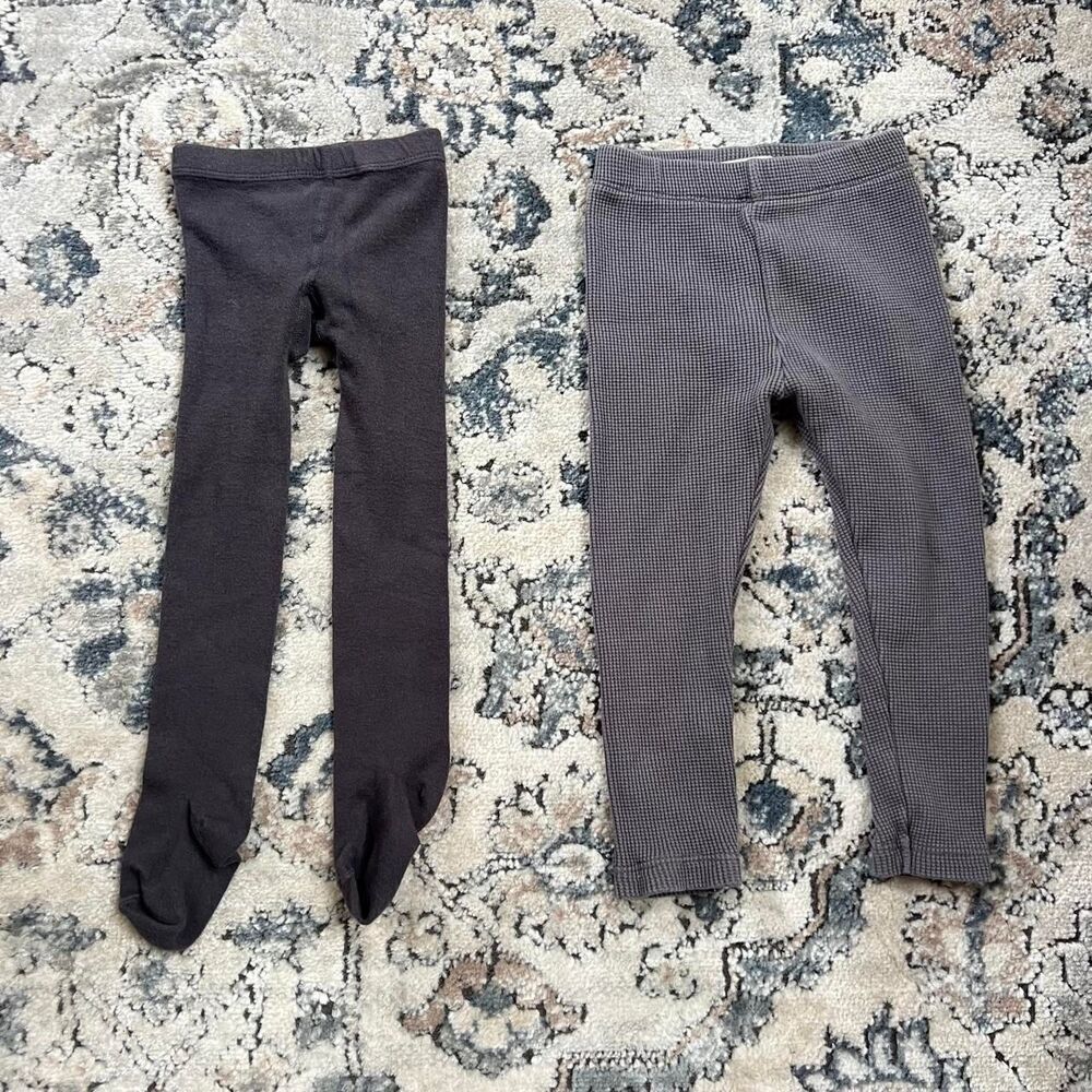 Zara Women's Grey and Brown Leggings